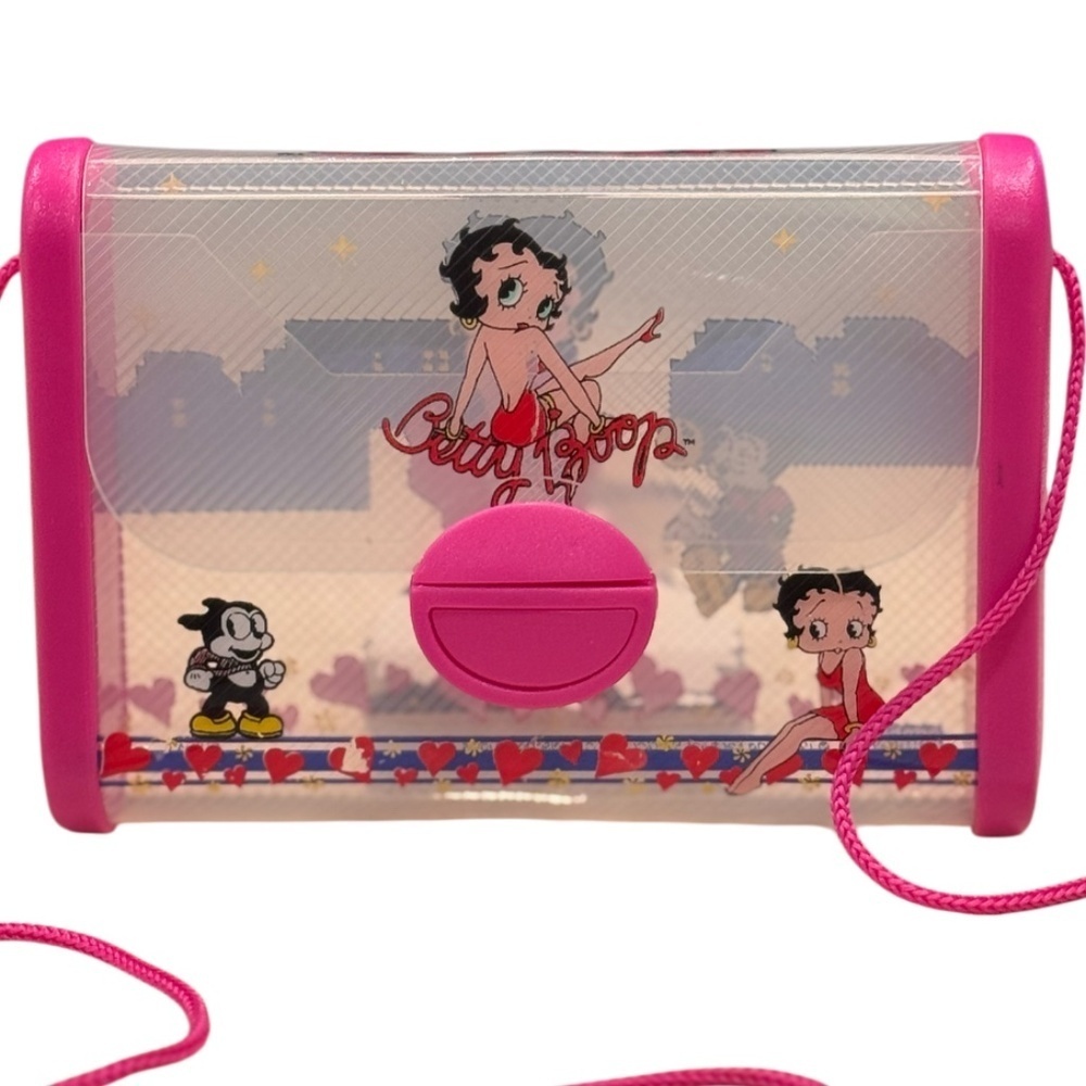 Betty Boop Mini Tote Bag Hot Pink PVC 1998 - Picture 1 of 8